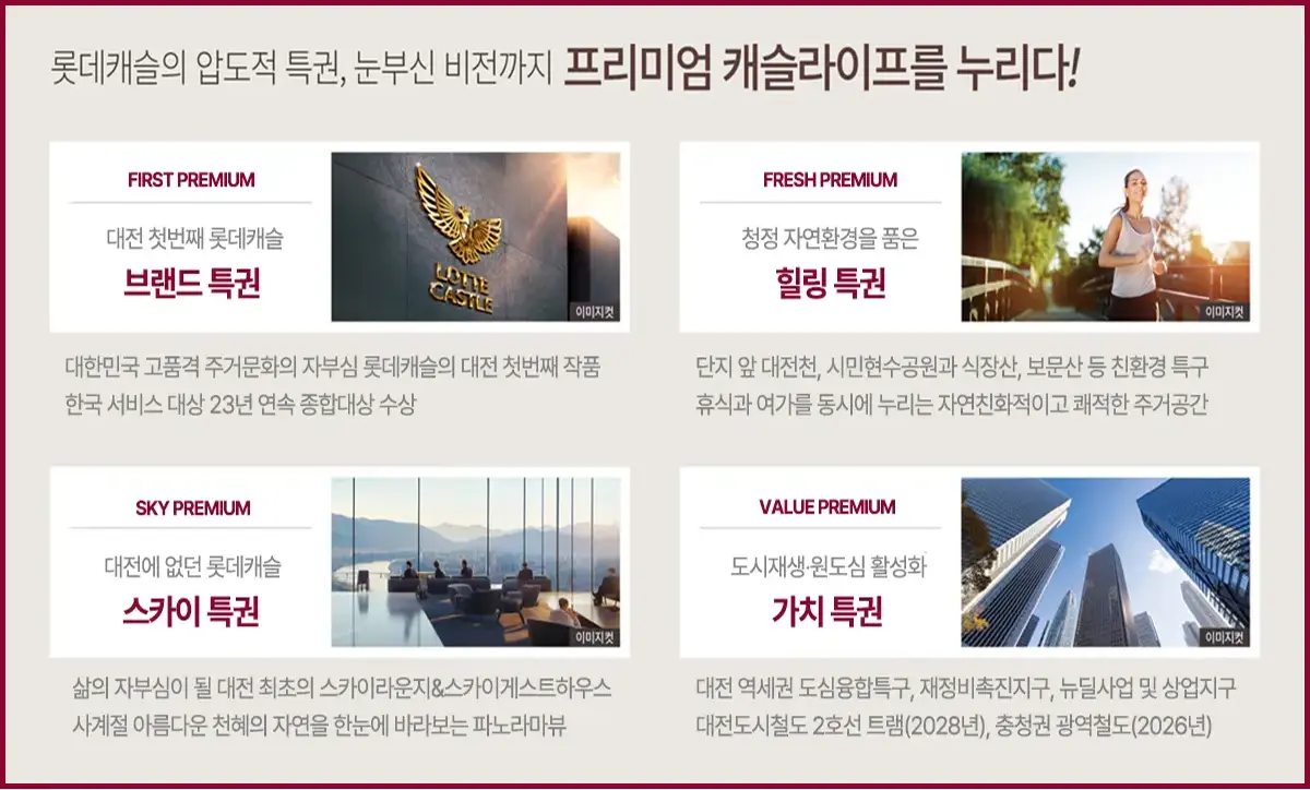 대전 롯데캐슬더퍼스트 주거인프라